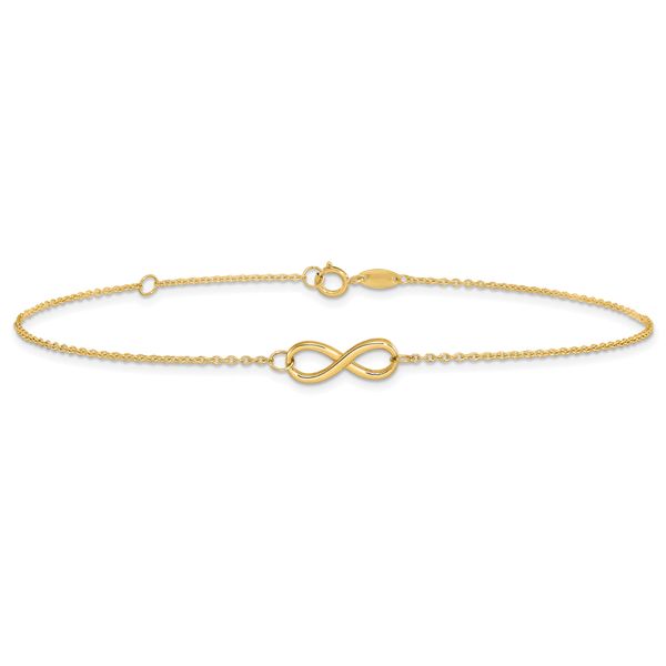 Leslie's 10K Polished Infinity with 1in ext. Anklet - Image 3
