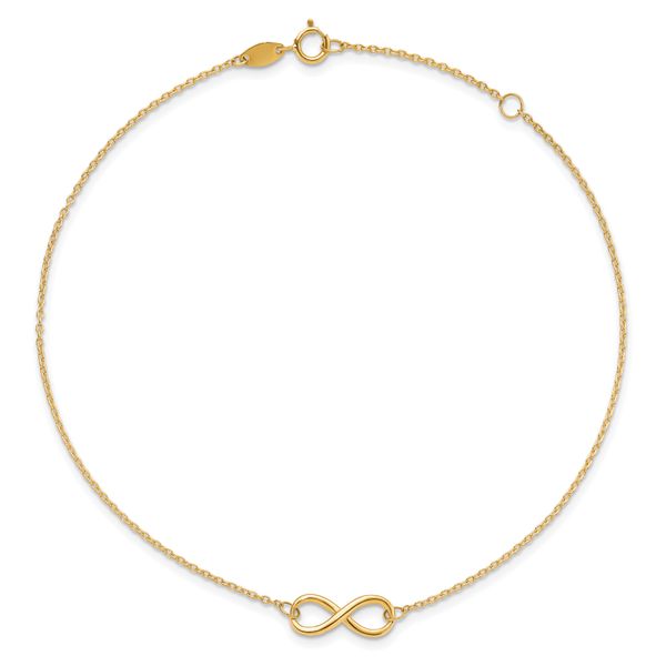 Leslie's 10K Polished Infinity with 1in ext. Anklet - Image 5