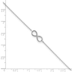 Leslie's 10K White Gold Polished Infinity with 1in ext. Anklet - Image 4