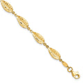 Leslie's 10K Polished Leaf Bracelet