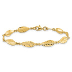 Leslie's 10K Polished Leaf Bracelet - Image 3