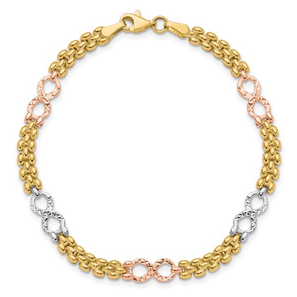 Leslie's 10K Tri-color Reversible Infinity Bracelet - Image 4
