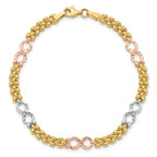 Leslie's 10K Tri-color Reversible Infinity Bracelet - Image 4