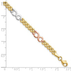 Leslie's 10K Tri-color Reversible Infinity Bracelet - Image 5