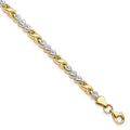 Leslie's 10K w/Rhodium D/C Infinity and Heart Bracelet