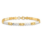 Leslie's 10K w/Rhodium D/C Infinity and Heart Bracelet - Image 3