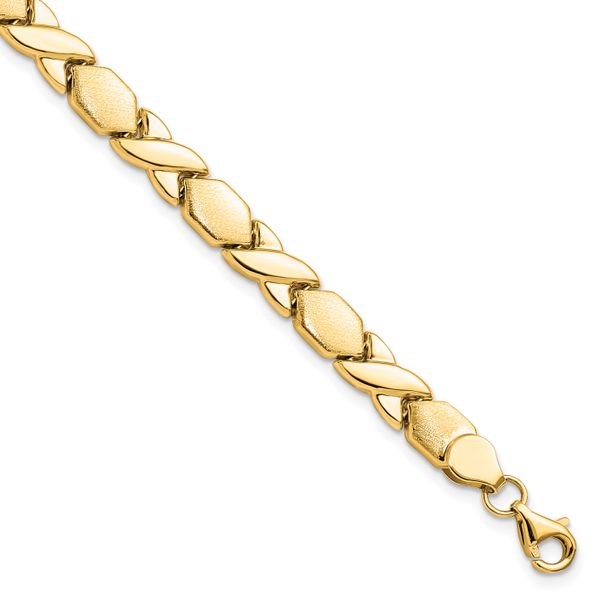 Leslie's 10KPolished and Brushed X/O Fancy Bracelet