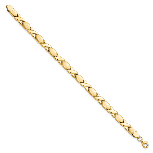 Leslie's 10KPolished and Brushed X/O Fancy Bracelet - Image 2