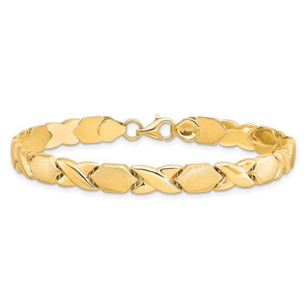 Leslie's 10KPolished and Brushed X/O Fancy Bracelet - Image 3