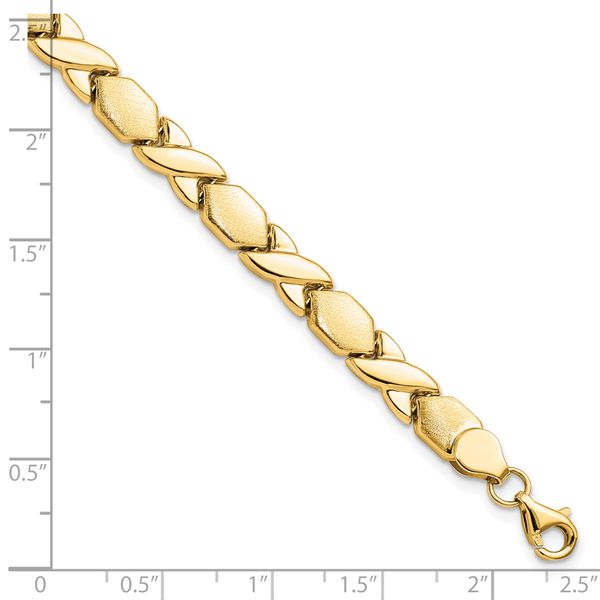 Leslie's 10KPolished and Brushed X/O Fancy Bracelet - Image 4