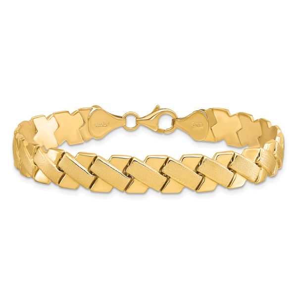 Leslie's 10K Polished and Brushed Fancy Bracelet - Image 3