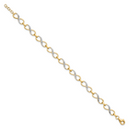 Leslie's 10K w/Rhodium D/C Infinity Fancy Bracelet - Image 2