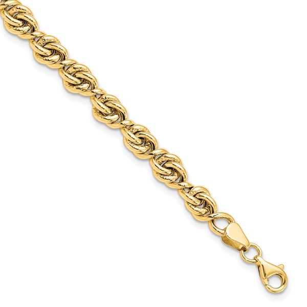 Leslie's 10K Polished Fancy Link Bracelet