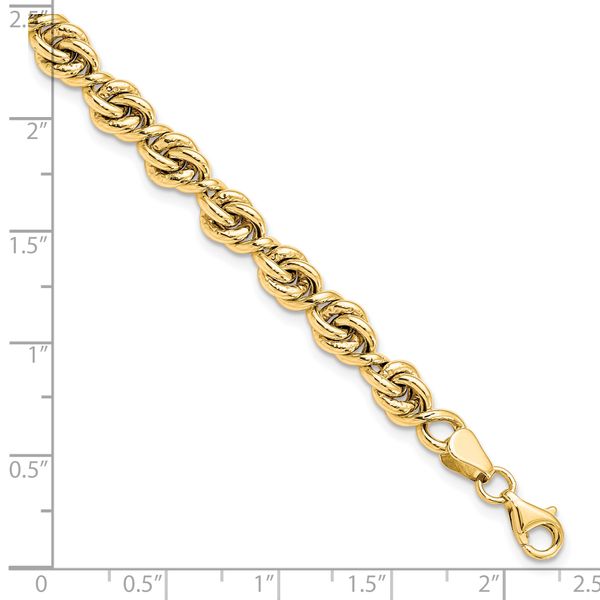 Leslie's 10K Polished Fancy Link Bracelet - Image 4