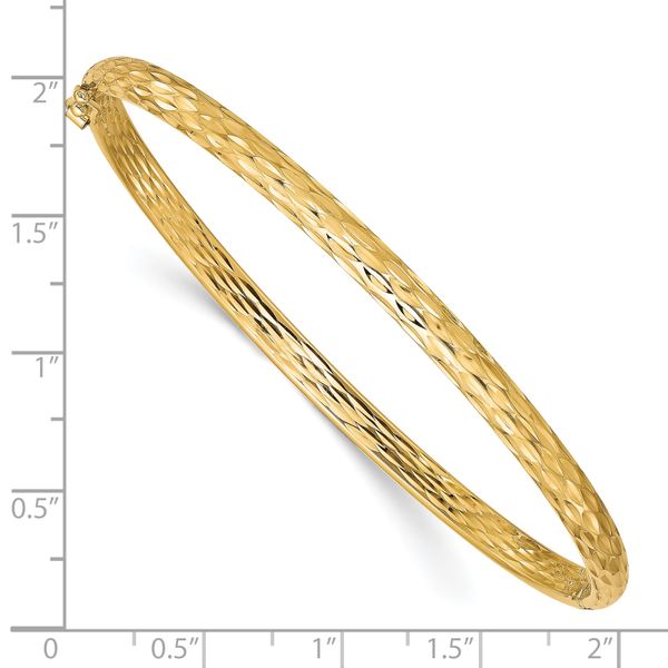 Leslie's 10K Polished and D/C Hinged Bangle - Image 2