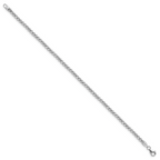 Leslie's 10K White Gold Polished D/C Beaded Bracelet - Image 2