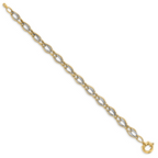 Leslie's 10K Yellow w/Rhodium-plated Polished Bracelet - Image 2