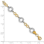 Leslie's 10K Two-tone Polished Textured Infinity Bracelet - Image 4