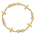 Leslie's 10K Polished Cross and Infinity Bracelet - Image 4