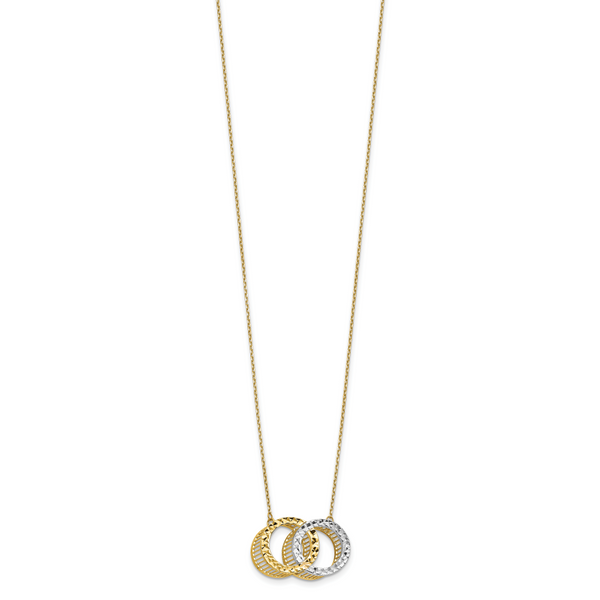 Leslie's 10K Rhodium-plated Polished D/C Necklace - Image 2