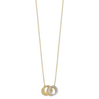 Leslie's 10K Rhodium-plated Polished D/C Necklace - Image 2