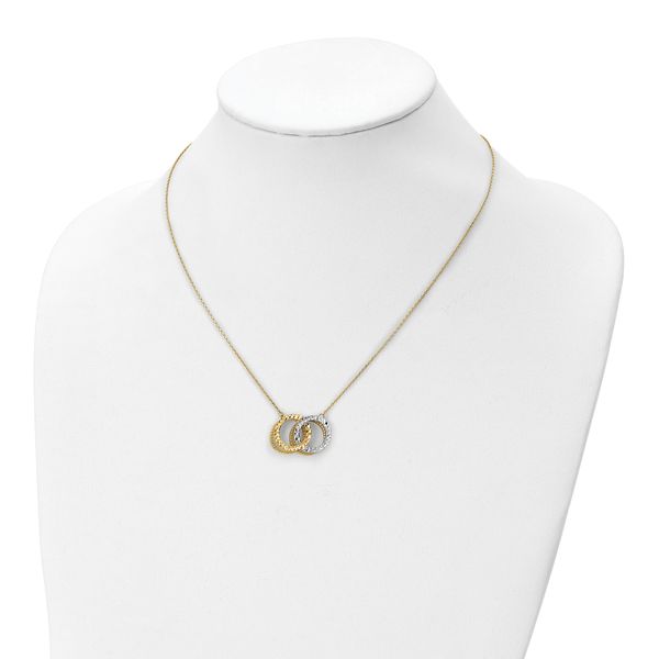 Leslie's 10K Rhodium-plated Polished D/C Necklace - Image 3