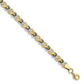 Leslie's 10K Rhodium-plated Polished D/C Bracelet