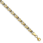 Leslie's 10K Rhodium-plated Polished D/C Bracelet