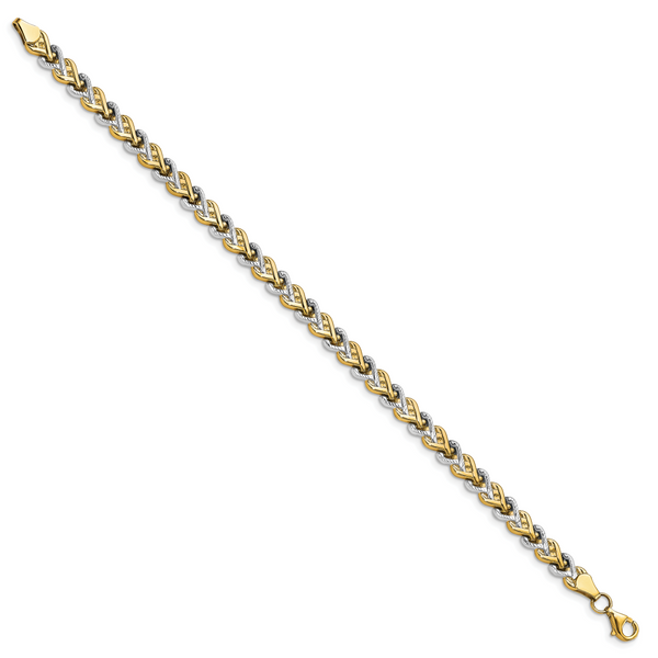 Leslie's 10K Rhodium-plated Polished D/C Bracelet - Image 2