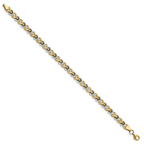 Leslie's 10K Rhodium-plated Polished D/C Bracelet - Image 2