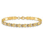 Leslie's 10K Rhodium-plated Polished D/C Bracelet - Image 3