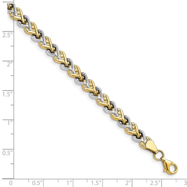Leslie's 10K Rhodium-plated Polished D/C Bracelet - Image 4