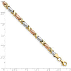 Leslie's 10K Tri-color Polished and Brushed Bracelet - Image 4