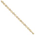 10K Polished Fancy D/C Link Bracelet - Image 2