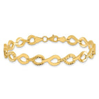 10K Polished Fancy D/C Link Bracelet - Image 3