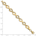 10K Polished Fancy D/C Link Bracelet - Image 4