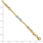 10K Rhodium-plated Polished Bracelet - Image 4
