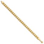Leslie's 10K Polished and Brushed Fancy Link Bracelet - Image 2