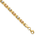 Leslie's 10k Tri-color Polished and D/C Bracelet
