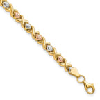 Leslie's 10k Tri-color Polished and D/C Bracelet