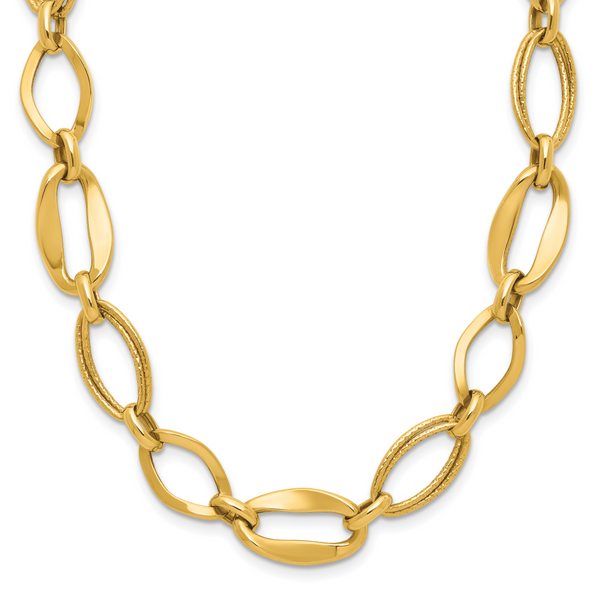 Leslie's 10k Polished Link Necklace