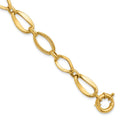 Leslie's 10k Polished and Textured Link Bracelet