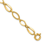 Leslie's 10k Polished and Textured Link Bracelet
