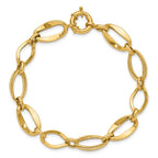 Leslie's 10k Polished and Textured Link Bracelet - Image 4