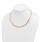 10k Tri-color Polished and Brushed D/C Necklace - Image 4