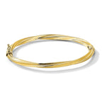 Leslie's 10k Polished and Brushed Hinged Bangle - Image 5