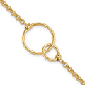 Leslie's 10k Polished interlocking Circles Link Bracelet
