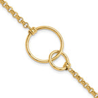 Leslie's 10k Polished interlocking Circles Link Bracelet