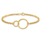 Leslie's 10k Polished interlocking Circles Link Bracelet - Image 3
