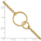Leslie's 10k Polished interlocking Circles Link Bracelet - Image 4